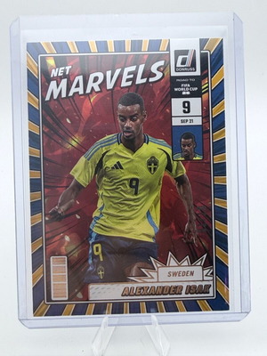 2025-26 Donruss FIFA World Cup Alexander Isak Net Marvels card like new 1/10