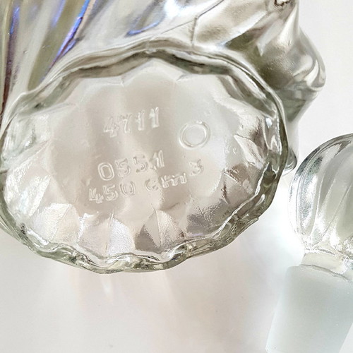 Crystal vintage carafe used with engravings