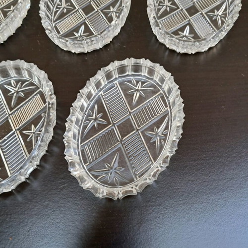 Vintage dessert plates set of 5 oval shape like new