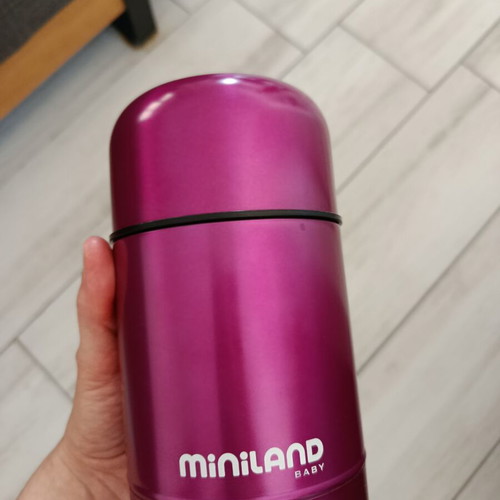 Miniland Baby Food Thermo 600ml like new, pink