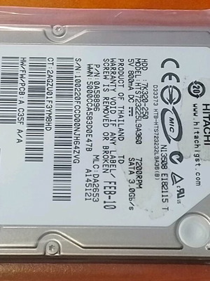 Hitachi 250GB 7200RPM SATA лаптоп хард диск HTS723225L9A360 употребяван