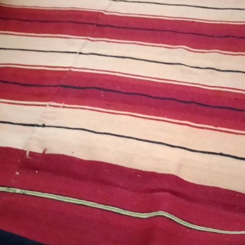Wool striped handwoven loom rug 2.68x1.68 new