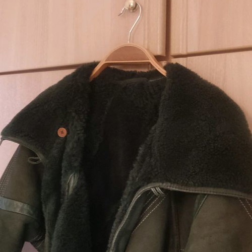 Women's suede coat Italian, very warm, made to order, size L