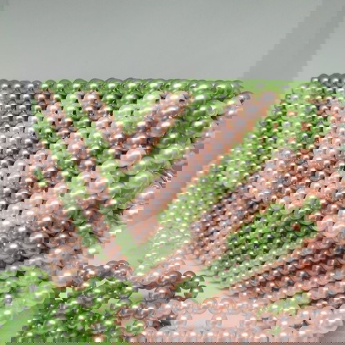 Мини чанта Перла - Зелена ябълка нова, презрамка