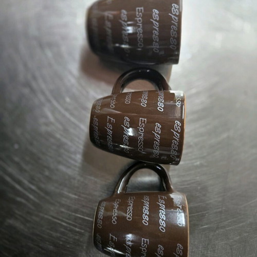 Set of three espresso cups new