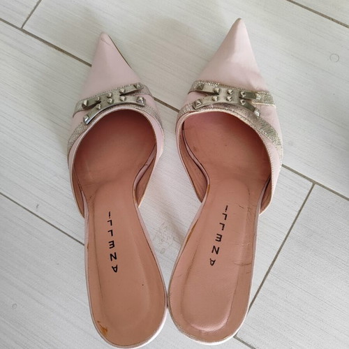 Anelli leather mules size 37 like new, soft pink