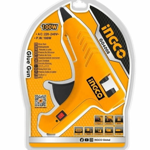 Ingco Hot Glue Gun 100W new with 2 silicone sticks