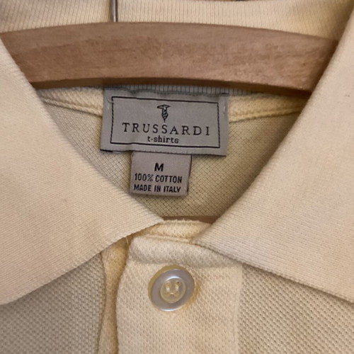 Trussardi Polo Shirt like new, soft yellow, 100% cotton, size M