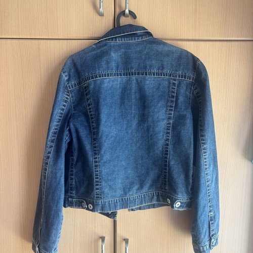 Toi&Moi denim jacket, dark blue with decorative seams