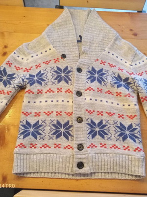 Knitted men's cardigan XL used, gray