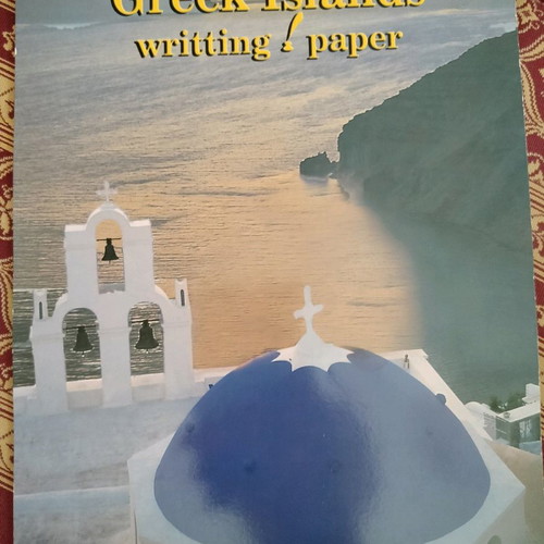 Greek islands writing paper new, 16 sheets