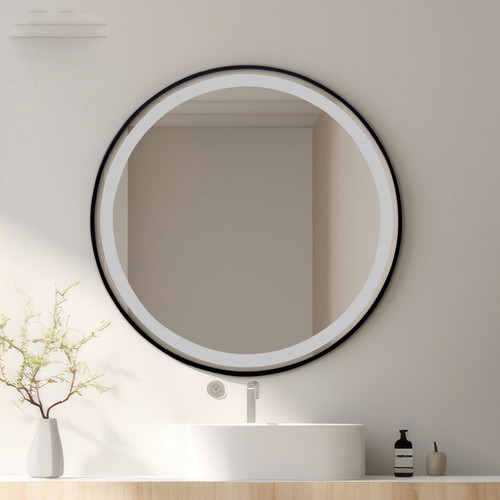 Led καθρέπτης Φ70 cm αλουμινίου με 3 εναλλαγές φωτός και κουμπί αφής