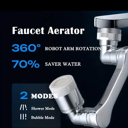 Faucet Extension 360 Degrees new, PVC inox color