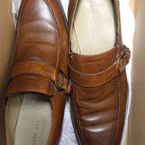 Zara men's shoes used, brown, size 44, loafers