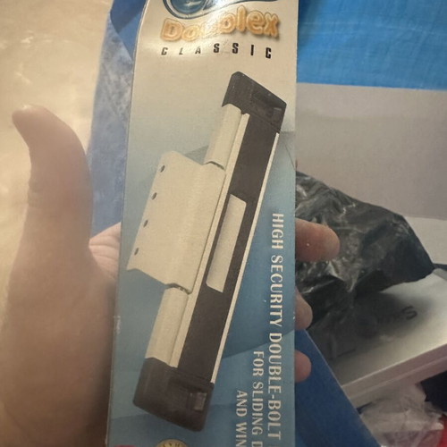 Cal Doublex Classic lock for sliding doors and windows, silver, pack of 8, new
