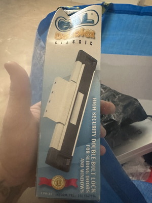 Cal Doublex Classic lock for sliding doors and windows, silver, pack of 8, new