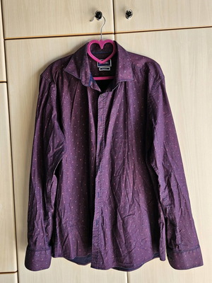 Berto Lucci shirt red slim fit new size XL