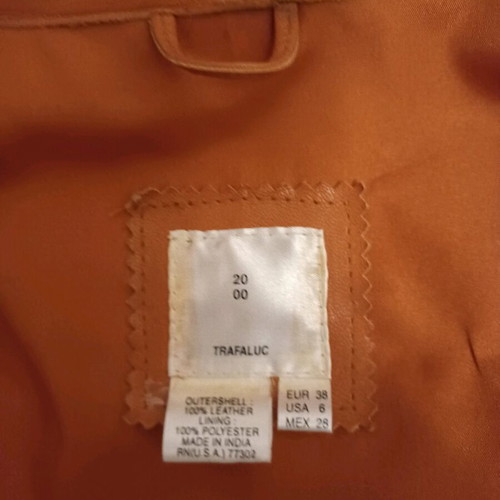 Leather jacket women like new, tan, size 38 (S/M)