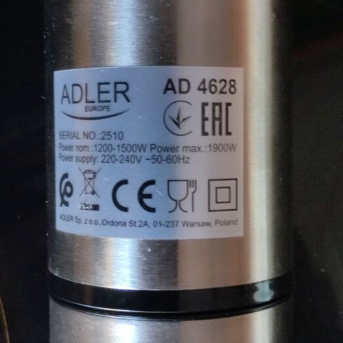 Adler hand blender AD 4628, 1900W, turbo & ice crushing