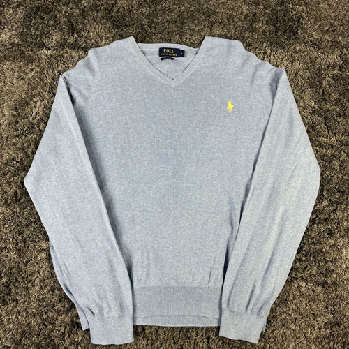 Polo Ralph Lauren Pima Cotton Sweater like new, men's size M, blue