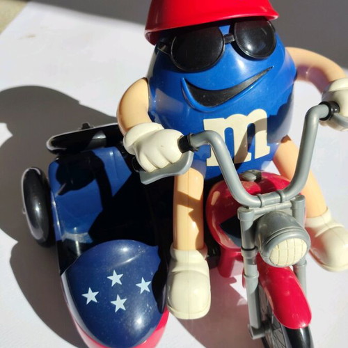 M&M's Freedom Rider dispenser used, vintage 2000 collector's edition