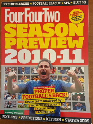 FourFourTwo Season Preview 2010-11 like new English leagues magazine