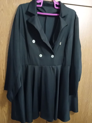 Shein Jacket-Trench Coat 3XL Black Like New Spring and Autumn Outerwear