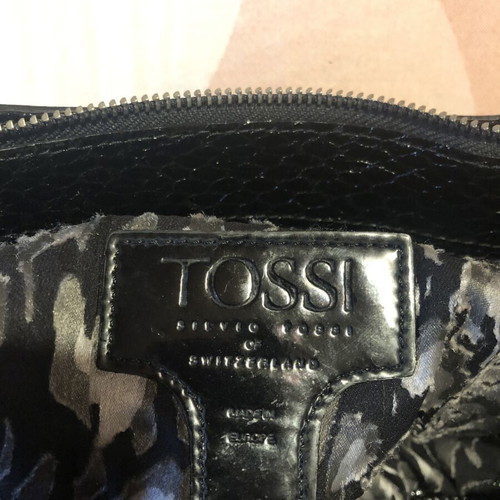 Shoulder bag Silvio Tossi of Switzerland black patent leather like new