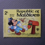 Σετ 9 γραμματοσήμων Maldives Disney Postal Scenes MNH 1979