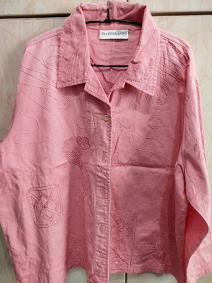 Draper's & Damon's knitted jeans jacket 2XL-4XL like new, pink