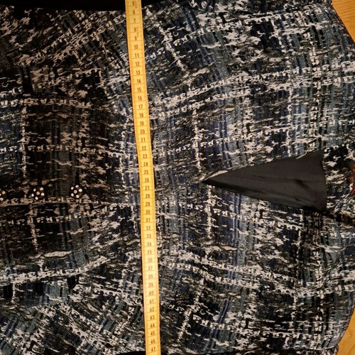 Mia jacket like new with velvet sides, black and blue