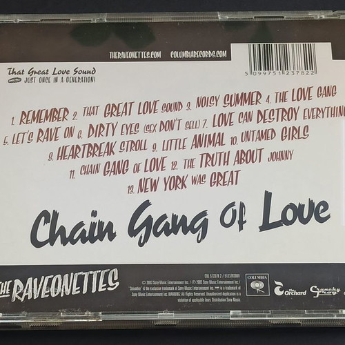 The Raveonettes Chain Gang Of Love CD used, rock