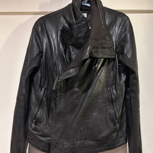 Leather jacket used, dark brown, Made in Italy, size XXXL