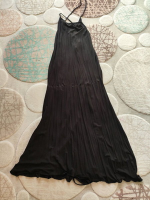 Μαύρο maxi φόρεμα A-Style σαν καινούργιο, one size, βαμβακερό