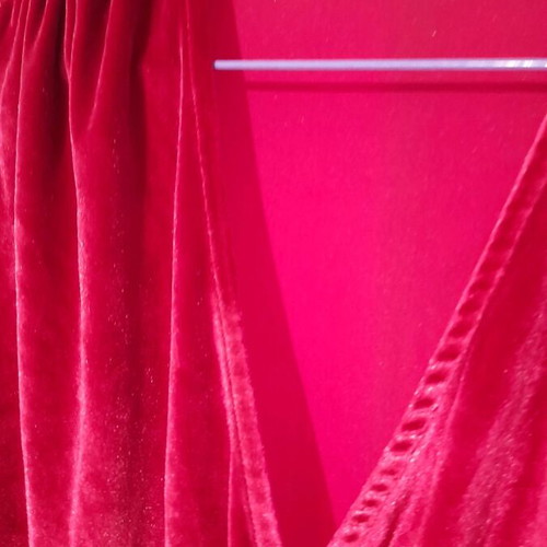 Elastic velvet crossover blouse like new, pink size M