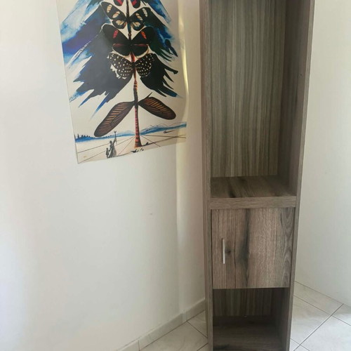 Furniture set used with metal chairs, table, and bookshelves