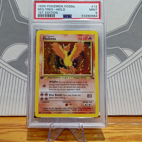 Moltres 1st Edition PSA 9 Mint Pokemon Card