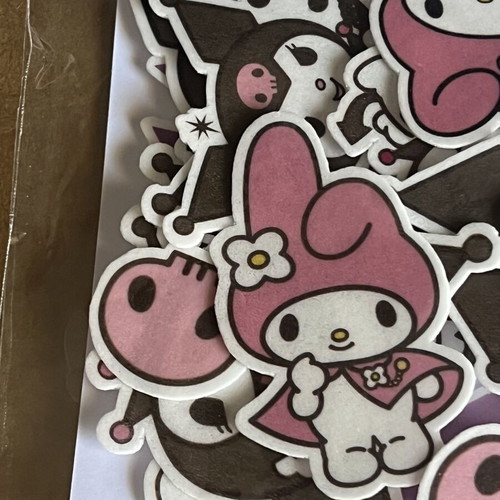 Edible Kuromi and Melody waffle designs for cake and cookies