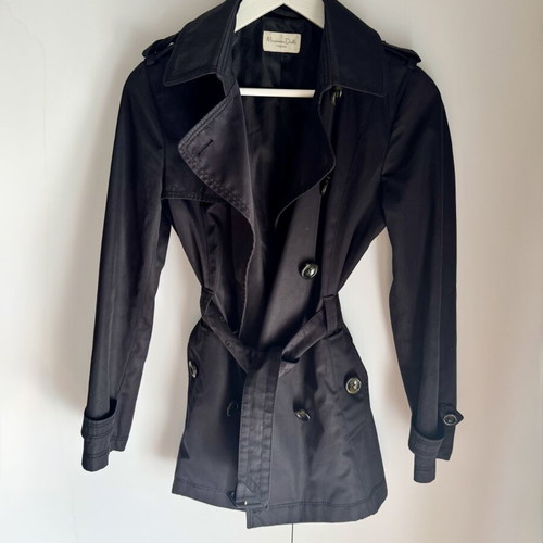 Massimo Dutti women's short trench coat size S like new, black