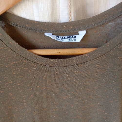 Khaki blouse Pull & Bear like new, airy, size M