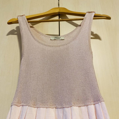 Rococo romantic sleeveless dress in soft pink, new