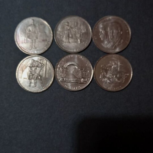 Set of 6 500 Drachma coins Athens 2004 new
