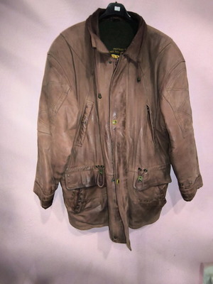 Ciato Cavalli leather jacket used, terracotta, vintage style