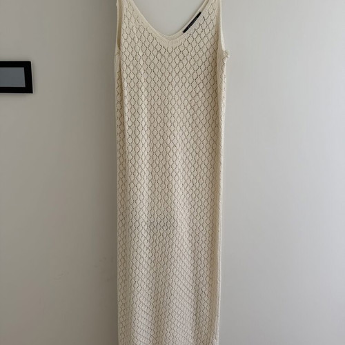 Crochet dress new small Primark beige