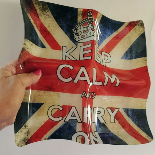 Vintage nut bowl with English flag design