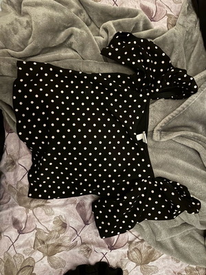 Polka dot blouse new, H&M, black and white