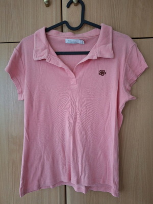 Zara vintage polo used, size L, pink with defect