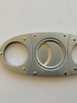 Metal cigar cutter "HELLO BINARY" used
