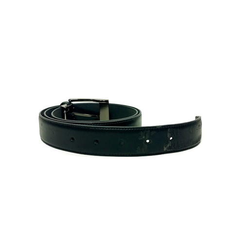 Boss leather belt gift set with 2 interchangeable gunmetal buckles