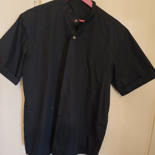 Men's cotton short-sleeve shirt XL black, new
